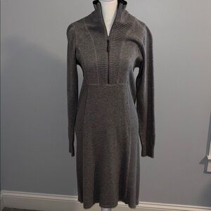 Athleta Charcoal Long Sleeve Dress Sweater Dress